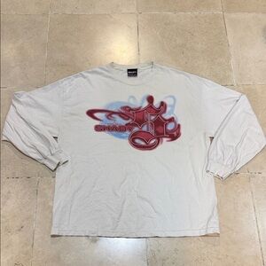 Vintage Y2K Eminem Shady Ltd  White and Red Graphic Long Sleeve Men's Tee